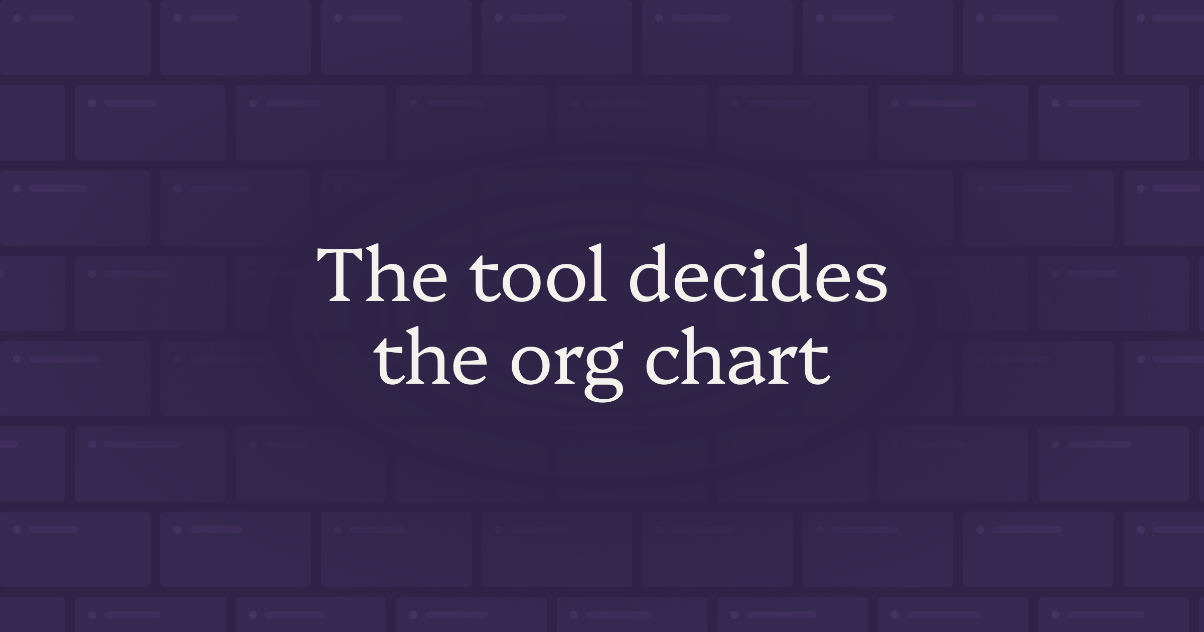 The title centred on a deep plum ground over a faint offset grid of tiles that fades out under the words.
